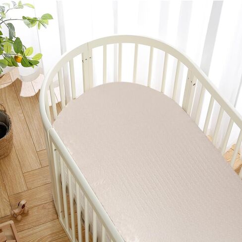 Bassinet Cradle Mattress Protection Removable Organic Cotton Cover Oval Mattress Pad 30''X16'' in Kuwait