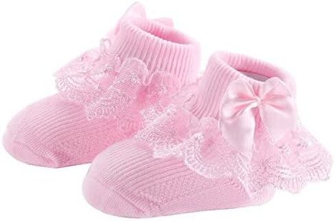 PrinceSasa Little Baby Girl Princess Lace Ruffles Socks Set in Saudi Arabia