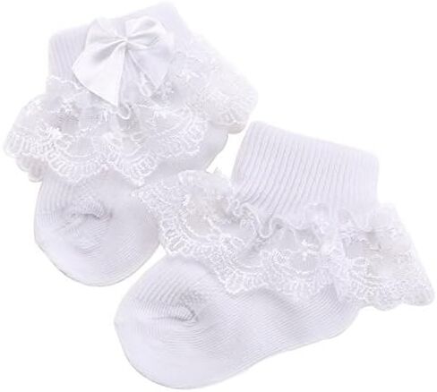 PrinceSasa Little Baby Girl Princess Lace Ruffles Socks Set in Saudi Arabia