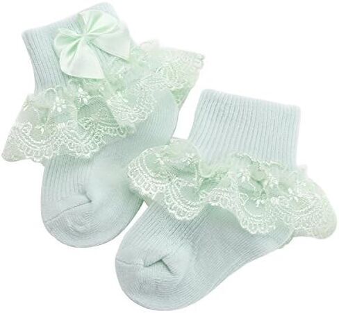 PrinceSasa Little Baby Girl Princess Lace Ruffles Socks Set in Saudi Arabia