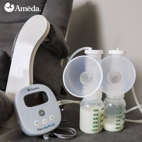 Ameda CustomFit Breast Flanges Medium/Large | includes (2) 30.5mm Breast Pump Flanges & (2) 28.5mm Flange Inserts | Fits HygieniKit and MYA Joy, Mya Joy PLUS & Pearl Breast Pumps | BPA and DEHP Free in Kuwait