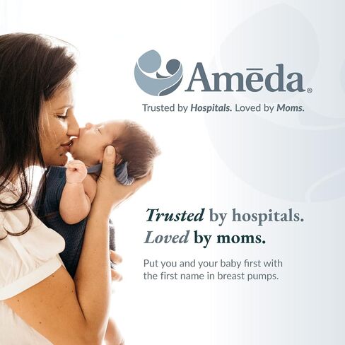 Ameda CustomFit Breast Flanges Medium/Large | includes (2) 30.5mm Breast Pump Flanges & (2) 28.5mm Flange Inserts | Fits HygieniKit and MYA Joy, Mya Joy PLUS & Pearl Breast Pumps | BPA and DEHP Free in Kuwait