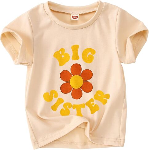 AG AGUU Big Sister T Shirt for Girls Little Sister Romper for Newborn Girls Tops Toddler Baby Announcement Outfits Shirts in Saudi Arabia