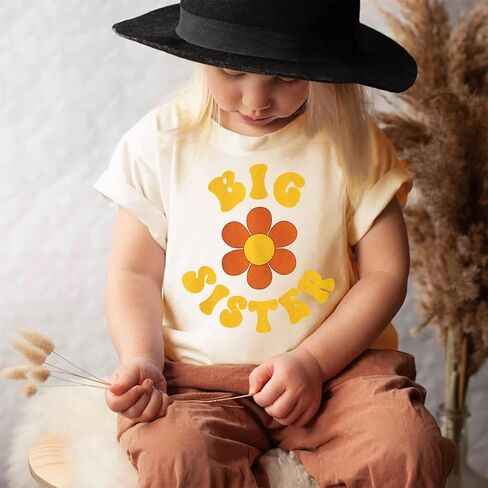 AG AGUU Big Sister T Shirt for Girls Little Sister Romper for Newborn Girls Tops Toddler Baby Announcement Outfits Shirts in Saudi Arabia