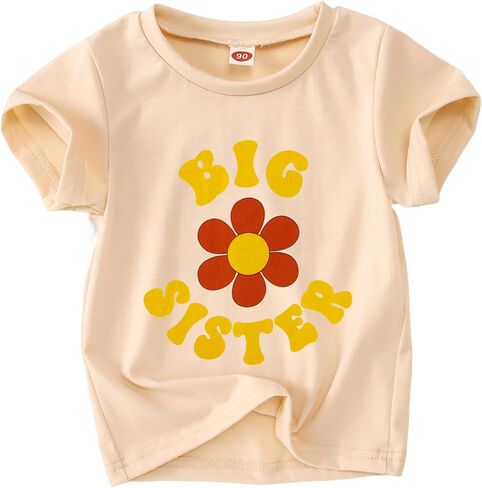 AG AGUU Big Sister T Shirt for Girls Little Sister Romper for Newborn Girls Tops Toddler Baby Announcement Outfits Shirts in Saudi Arabia