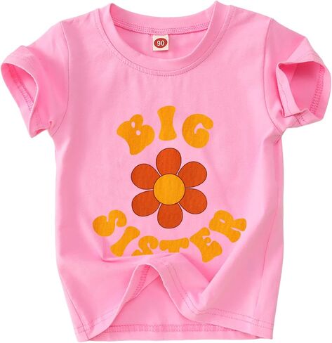 AG AGUU Big Sister T Shirt for Girls Little Sister Romper for Newborn Girls Tops Toddler Baby Announcement Outfits Shirts in Saudi Arabia