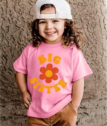 AG AGUU Big Sister T Shirt for Girls Little Sister Romper for Newborn Girls Tops Toddler Baby Announcement Outfits Shirts in Saudi Arabia