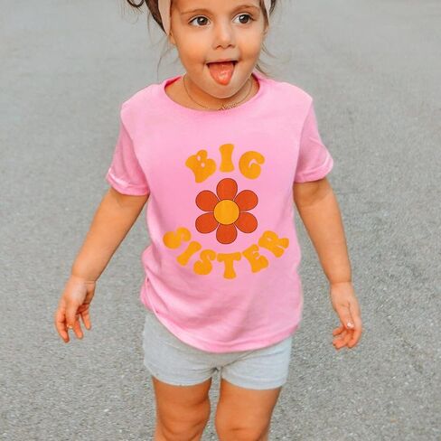 AG AGUU Big Sister T Shirt for Girls Little Sister Romper for Newborn Girls Tops Toddler Baby Announcement Outfits Shirts in Saudi Arabia