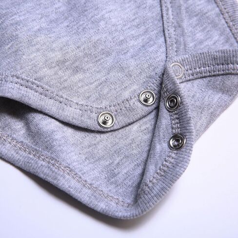 بدلة أطفال من قطعتين بألوان سادة لحديثي الولادة من عمر الولادة وحتى 24 شهرًا - 0-3 Months Black/Gray in Saudi Arabia