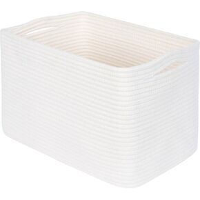 MINTWOOD Design Storage Basket for Shelves, Decorative Baskets for Organizing, Book Basket, Storage Cube Bin Box, Woven Closet Organizer, Pantry Closet and Shoe Basket, Navy Blue in Saudi Arabia