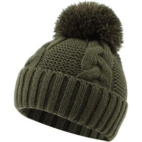 JANGANNSA Winter Knit Baby Hat Twist Warm Beanie for Boys Girls Infant Toddler Baby Beanie with Pompom in Saudi Arabia