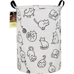 Round Fabric Collapsible Storage Basket with Handles, Roud-Football | Waterproof round laundry bin with reinforced handles, collapsible storage for bedroom, bathroom, closet in Saudi Arabia