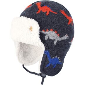 Zando Baby Boy Sherpa Lined Warm Fleece Pilot Hat Infant Toddler Winter Hat Mitten Set in Saudi Arabia