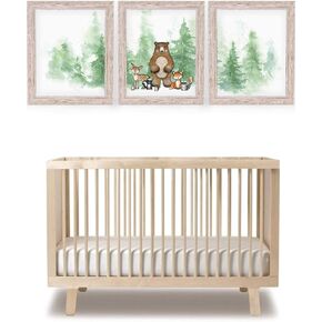 ديكور حضانة الغابة Katie Doodle للأولاد والبنات | لوحة فنية جدارية لطيفة للغاية لغرف الأطفال بوهو أو زينة استحمام الأطفال في الغابة | تتضمن مجموعة من 3 مطبوعات [غير مؤطرة] in Kuwait