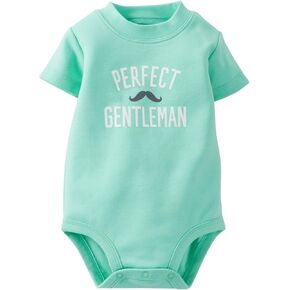 Carter's Baby Boys' Slogan Bodysuit (Baby) - Turquoise - Newborn