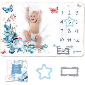Baby Milestone Blanket| Original Design Baby Monthly Milestone Blanket Boy Girl|Baby Photography Props Blanket| 60'x40' Ocean World in Kuwait