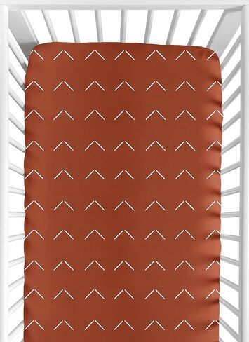 Sweet Jojo Designs Orange Boho Arrow Boy Girl Gender Neutral Baby Fitted Crib Sheet Set Infant Newborn Nursery Toddler Bed Room Standard Mattress 2p Modern Bohemian Farmhouse Southwest Diamond Tuft in Saudi Arabia