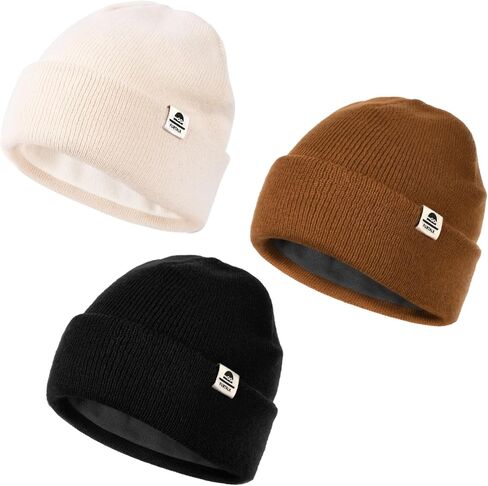 FURTALK Baby Beanie Fleece Lined Toddler Winter Hat Boys Girls Knit Warm Beanies Kids Ski Hats for 0-8 Years in Kuwait