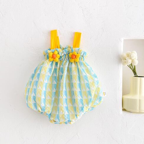 AUYEAR Toddler 3D flower stripe strap Bodysuits Newborn to Infant in Kuwait