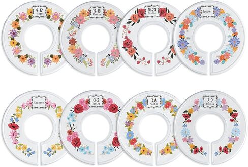 Velvet Baby Hangers with 10x Clips and 8X Dividers (30 Pack) | 11" Ultra-Slim Baby Clothes Hangers | Non-Slip Felt | Space-Saving Nursery & Infant Closet Organizer | Pink in Saudi Arabia