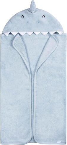 Gerber Baby 4 Piece Animal Character Hooded Towel and Washcloth Set, Blue Shark, One Size in Saudi Arabia