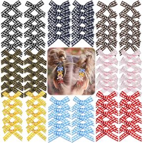Knana 80Pcs Girls Toddlers Hair Bows - Plaid Pattern Bow Embellishments Toddler Bows for Girls Hair, Toddler Bows Clips Hair Barrettes Accessories for Baby Girls Toddlers Kids in Saudi Arabia