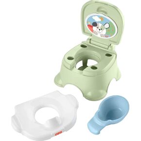 Fisher-Price Toddler Toilet Learn-to-Flush Potty Training Seat with Lights Sounds Phrases and Removable Potty Ring
