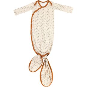 Copper Pearl Baby Gown - Knotted Newborn Sleepers for Baby Boy and Girl, Soft Stretchy Long Sleeve Infant Gowns with Bottom Tie and Hand Mittens, Perfect Hospital Coming Home Outfit (Hayden) in Kuwait