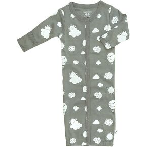 Unisex Baby Long Sleeve Gown Sleep Sack, Ultra Soft Nightgown, Newborn Reversible Mittens in Saudi Arabia