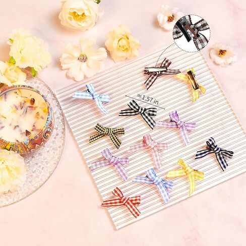 Knana 80Pcs Girls Toddlers Hair Bows - Plaid Pattern Bow Embellishments Toddler Bows for Girls Hair, Toddler Bows Clips Hair Barrettes Accessories for Baby Girls Toddlers Kids in Saudi Arabia