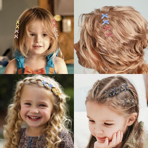 Knana 80Pcs Girls Toddlers Hair Bows - Plaid Pattern Bow Embellishments Toddler Bows for Girls Hair, Toddler Bows Clips Hair Barrettes Accessories for Baby Girls Toddlers Kids in Saudi Arabia