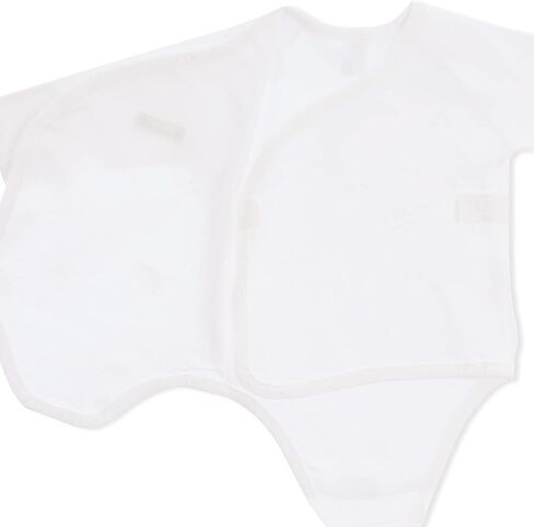 organicboom 100% Organic Cotton Baby Side Snap Kimono Onesie Bodysuit With Mitten Cuffs in Kuwait