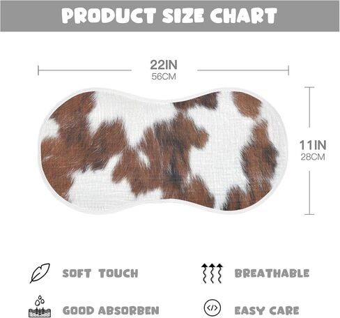 Muslin Baby Burp Cloths Set of 1, Soft Absorbent Cute Dogs Dachshunds Muslin Washcloths, Bibs, Face Towel for Newborn Boys Girls, 22 x 11 Inch in Saudi Arabia