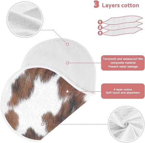 Muslin Baby Burp Cloths Set of 1, Soft Absorbent Cute Dogs Dachshunds Muslin Washcloths, Bibs, Face Towel for Newborn Boys Girls, 22 x 11 Inch in Saudi Arabia