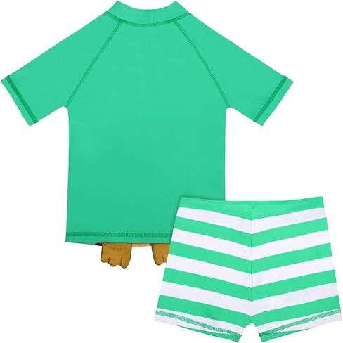 Cadocado Baby Boys 2-Piece ملابس السباحة قصيرة الأكمام طفح الحرس قميص مع جذع السباحة ثوب السباحة ملابس السباحة UPF 50+ in Kuwait