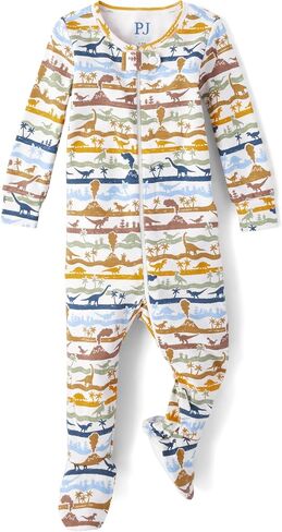 The Children's Place Boys' and Toddler Snug Fit 100% Cotton Zip-Front One Piece Footed Pajama in Saudi Arabia