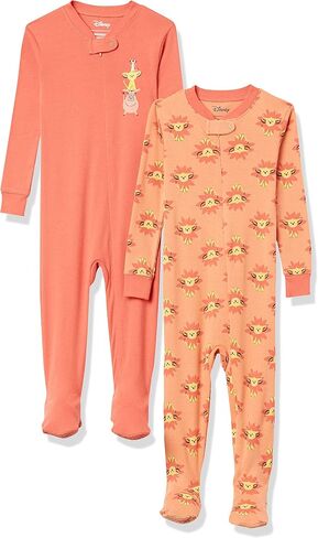 Amazon Essentials Disney l Marvel l Star Wars Unisex Toddlers and Babies' Snug-Fit Cotton Footed Pajamas, Multipacks in Saudi Arabia