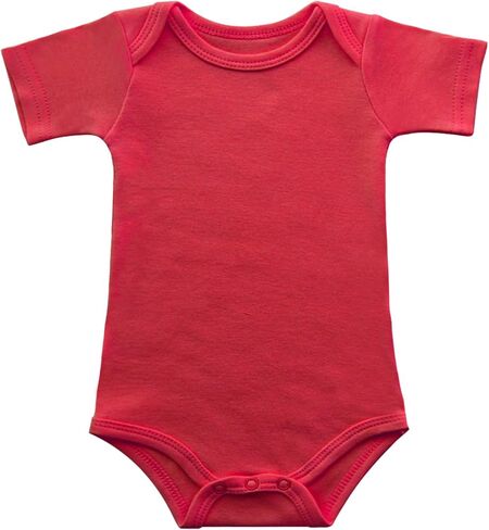 Baby Onsies 100% Cotton Short Sleeve Baby Bodysuits Solid Color Infant Bodysuits for Newborn Baby 3-Pack in Saudi Arabia