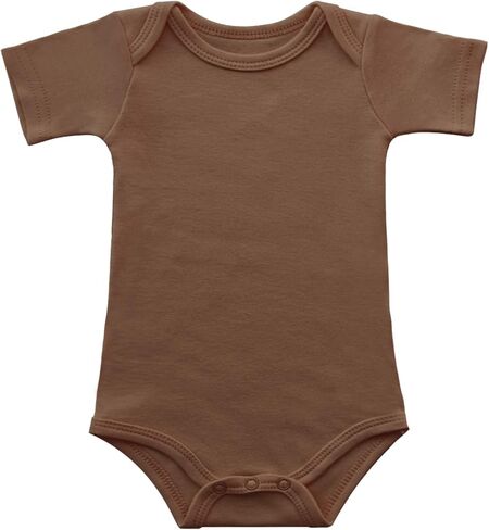 Baby Onsies 100% Cotton Short Sleeve Baby Bodysuits Solid Color Infant Bodysuits for Newborn Baby 3-Pack in Kuwait