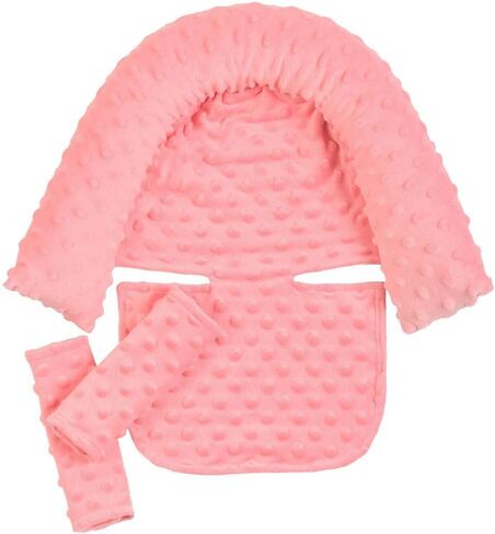 Baby Infant Head and Neck Support Pillow with Seat Belt for Car Seat -Extra Soft 3-in-1 Toddler Car Seat Insert Pad for Car Seats Purple in Saudi Arabia