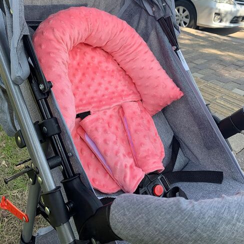Baby Infant Head and Neck Support Pillow with Seat Belt for Car Seat -Extra Soft 3-in-1 Toddler Car Seat Insert Pad for Car Seats Purple in Saudi Arabia
