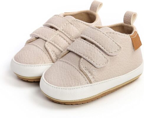 Unisex Baby Boys Girls High-Top Ankle Sneakers Soft Rubber Sole Infant Crib Shoes Toddler First Walkers in Kuwait