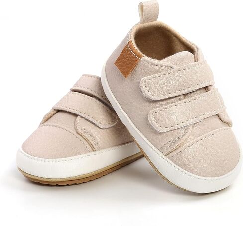 Unisex Baby Boys Girls High-Top Ankle Sneakers Soft Rubber Sole Infant Crib Shoes Toddler First Walkers in Kuwait
