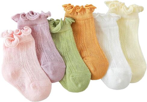 Baby Girl Ruffle Socks Cotton Frilly for Princess Dress Toddler in Kuwait