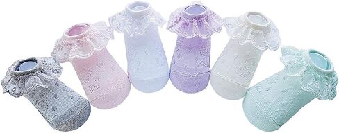 Baby Girl Ruffle Socks Cotton Frilly for Princess Dress Toddler in Kuwait
