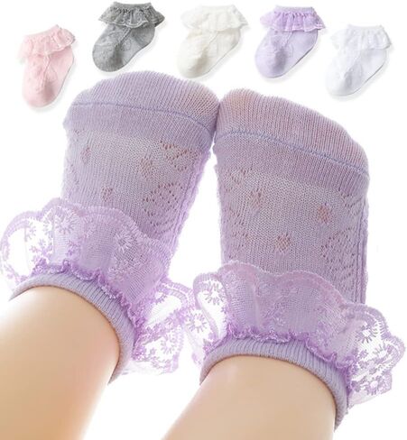 Baby Girl Ruffle Socks Cotton Frilly for Princess Dress Toddler in Kuwait