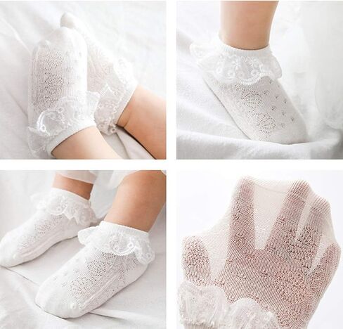 Baby Girl Ruffle Socks Cotton Frilly for Princess Dress Toddler in Kuwait