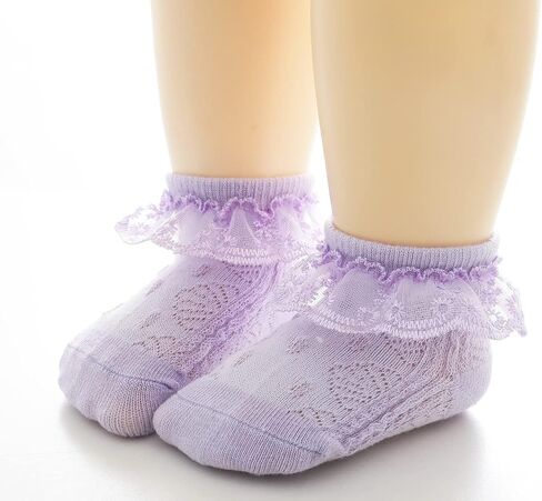Baby Girl Ruffle Socks Cotton Frilly for Princess Dress Toddler in Kuwait