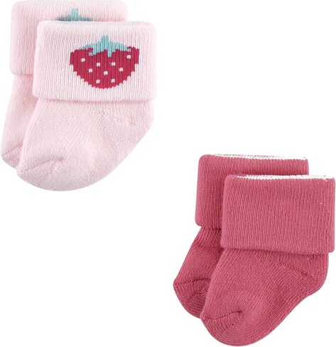 Hudson Baby Unisex Baby Cotton Rich Newborn and Terry Socks, Strawberry 8-Pack, 6-12 Months in Saudi Arabia