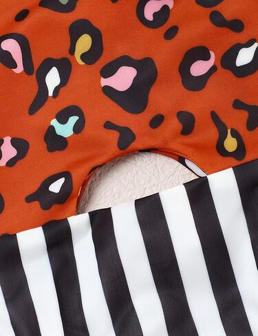 Oklady Toddler Girl Swimsuit One Piece Color Block Leopard Monokini Baby Girls Bathing Suit in Kuwait